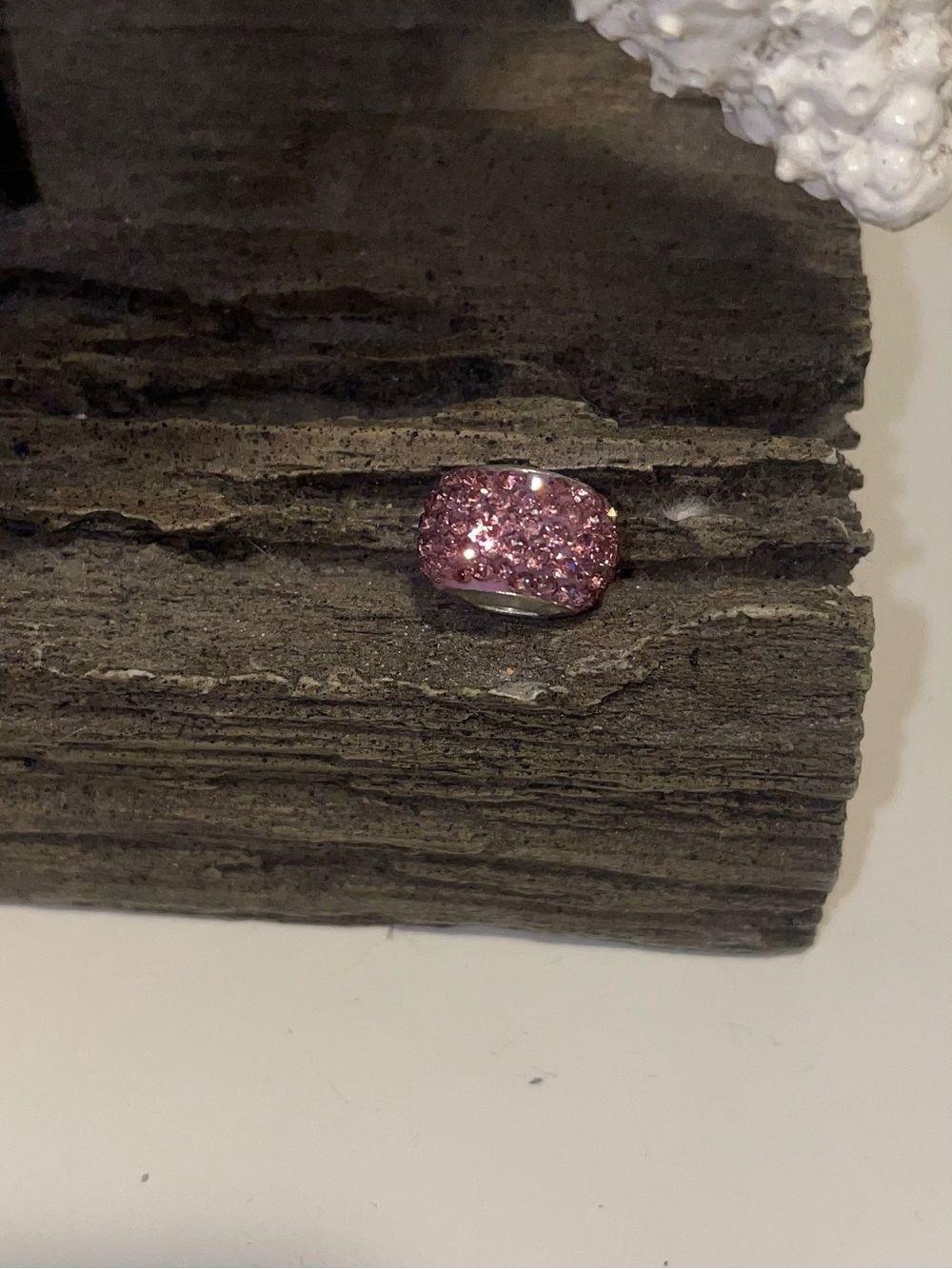 Swarovski crystal Pink Pavé Bead Charm - Women's Jewelry